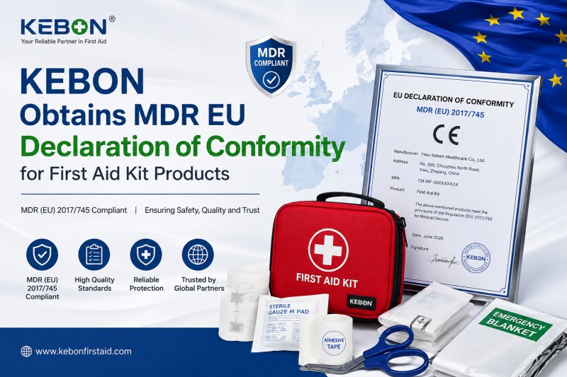KEBON ফার্স্ট এইড কিটগুলি EU MDR কনফার্মিটির ঘোষণা পায়৷